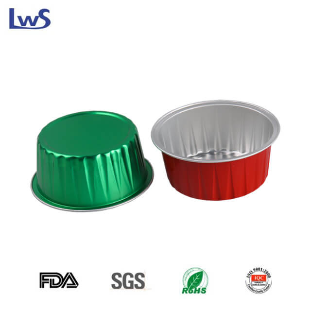 LWS-RC84 Color coated aluminum foil baking cups